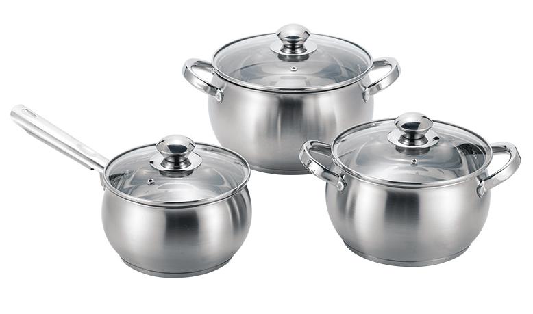 Cookware Set, saucepan, casserole, stainless steel